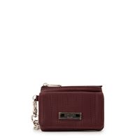 Monedero con bolsillo frontal guinea pequeña burdeo