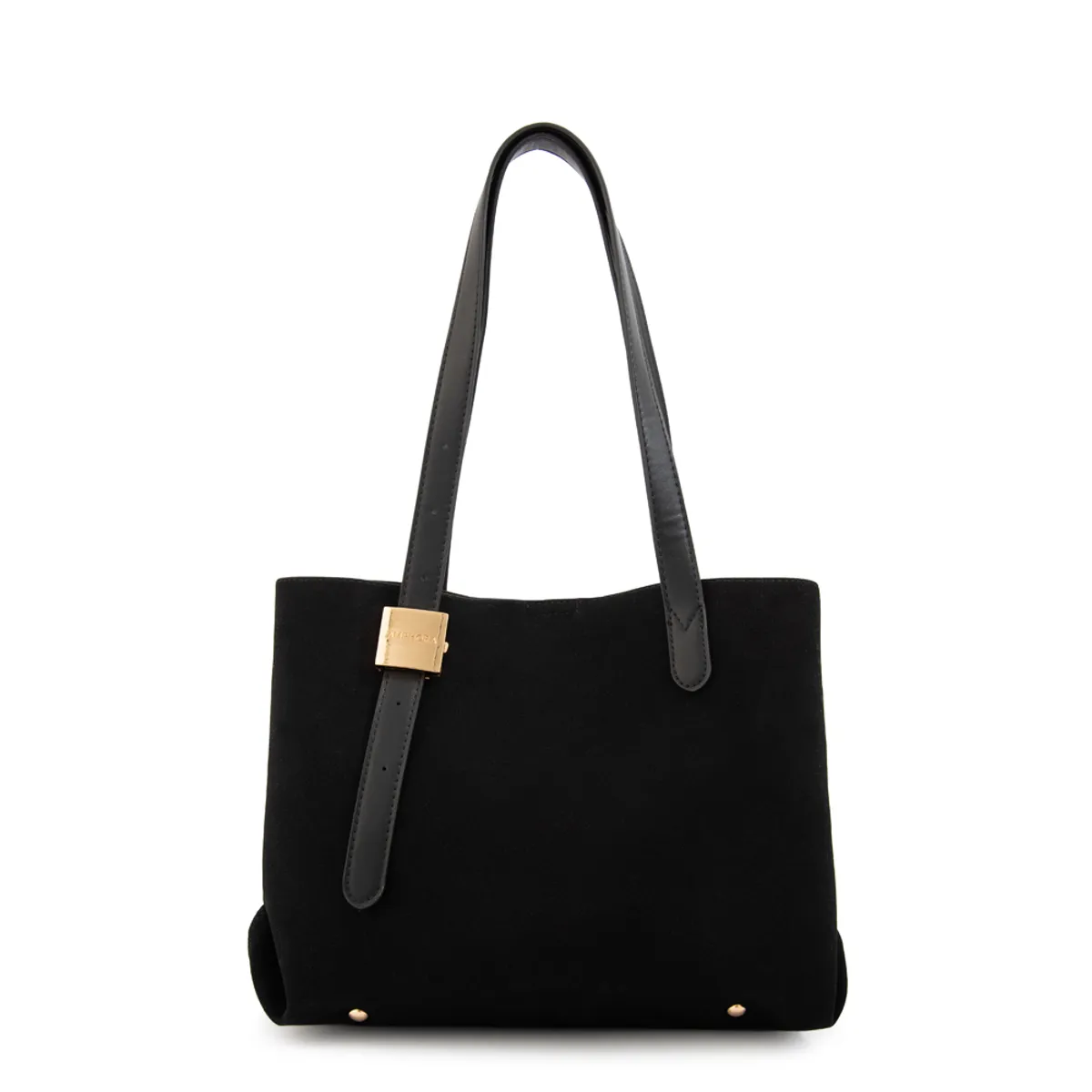 AMPHORA - Cartera tote tres divisiones brisy mediana negro