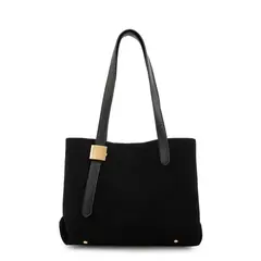 AMPHORA - Cartera tote tres divisiones brisy mediana negro