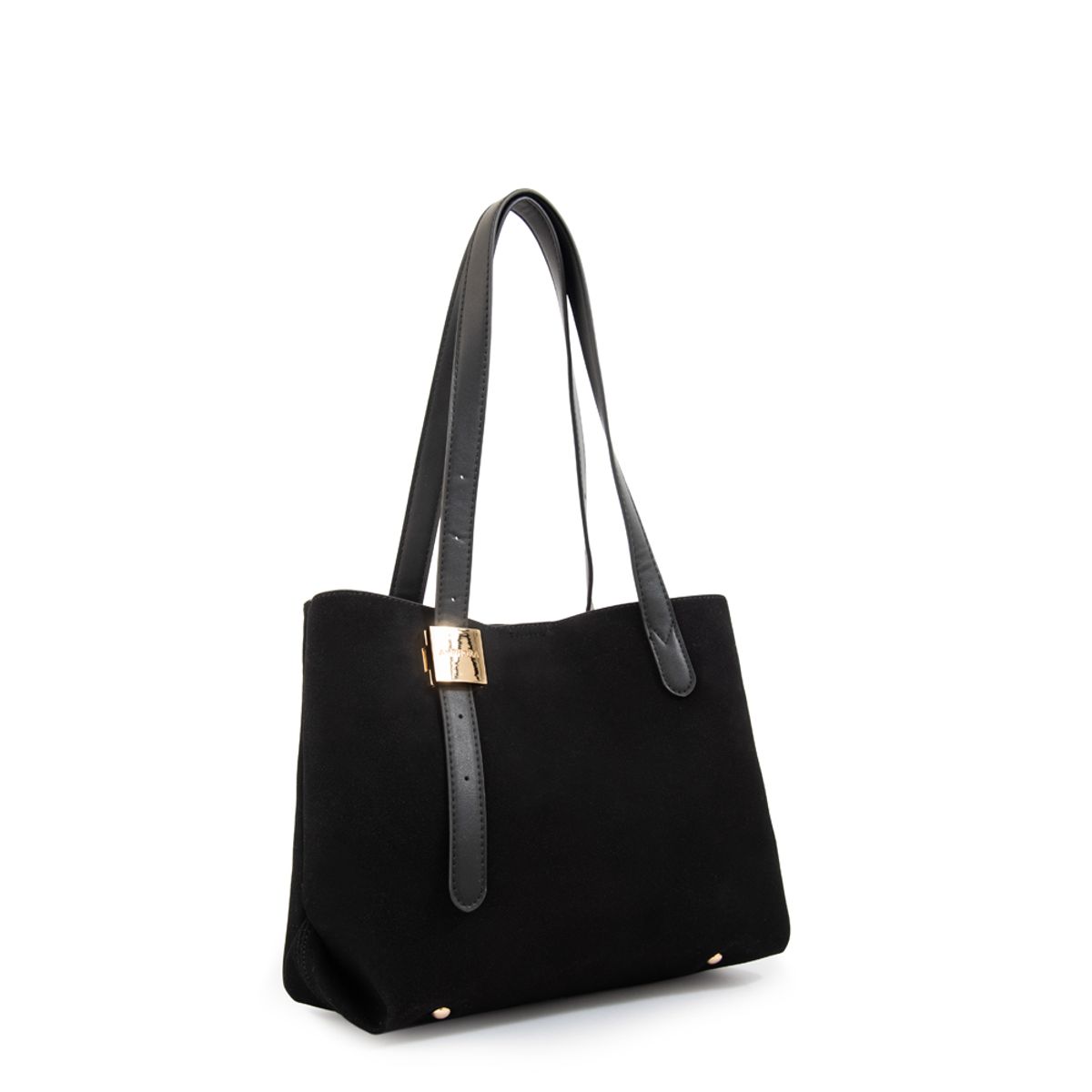 AMPHORA - Cartera tote tres divisiones brisy mediana negro