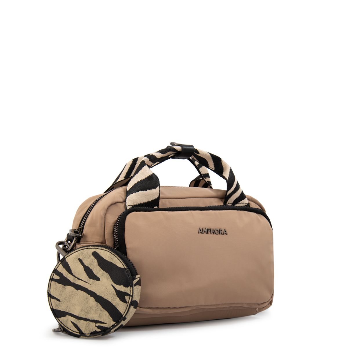 AMPHORA - Cartera bandolera francisca mediana beige