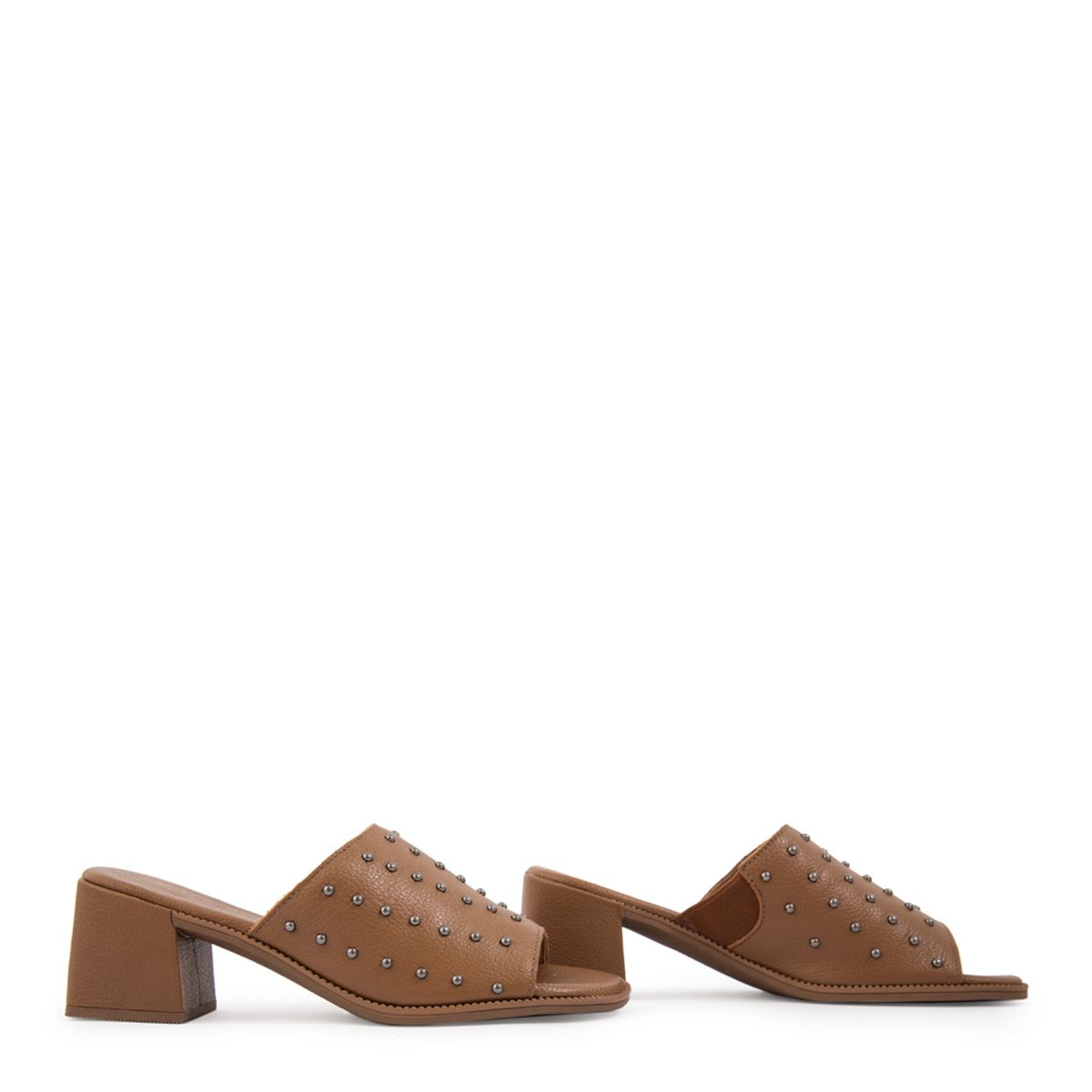 AMPHORA - Sandalia coral cuero café