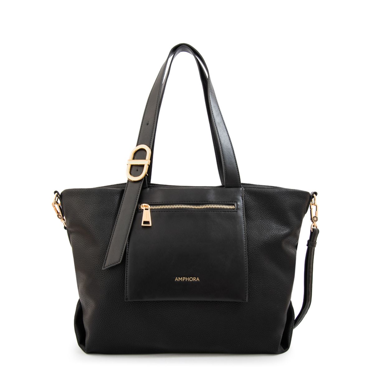 AMPHORA - Cartera tote samanta grande negro