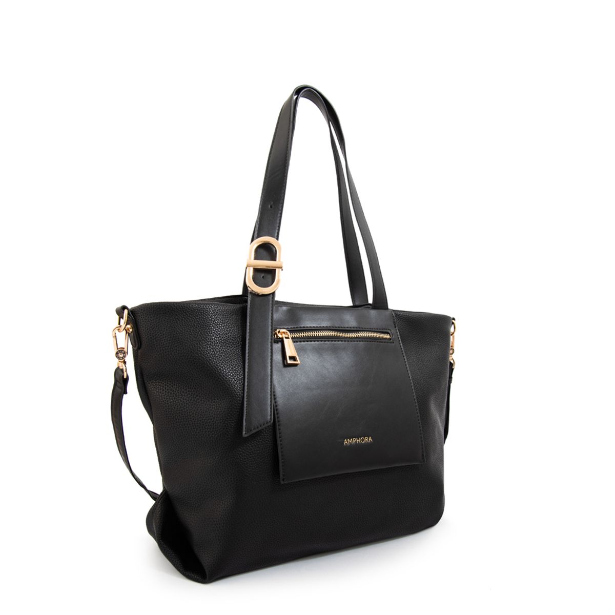 AMPHORA - Cartera tote samanta grande negro