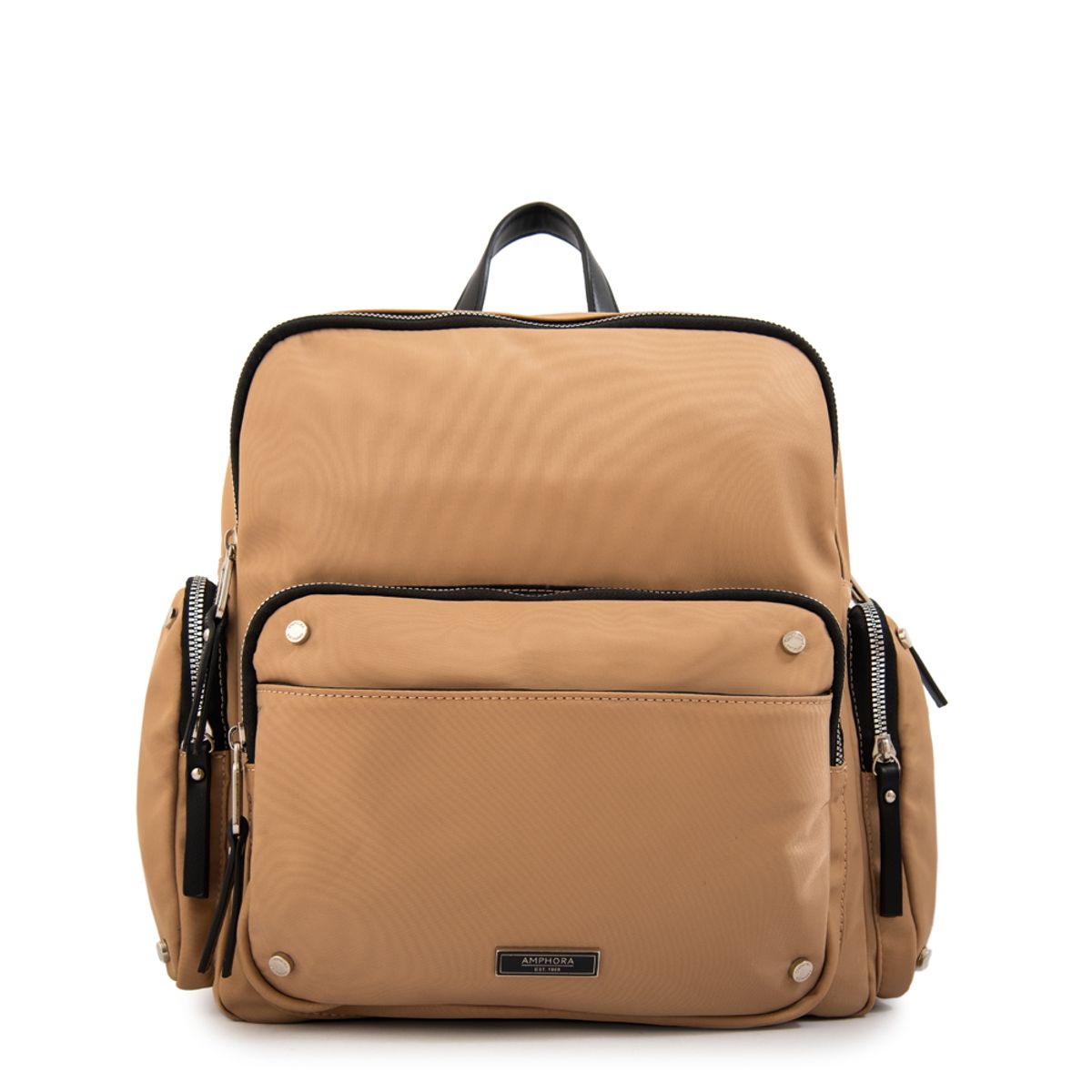 AMPHORA - Mochila sabrina mediana beige oscuro