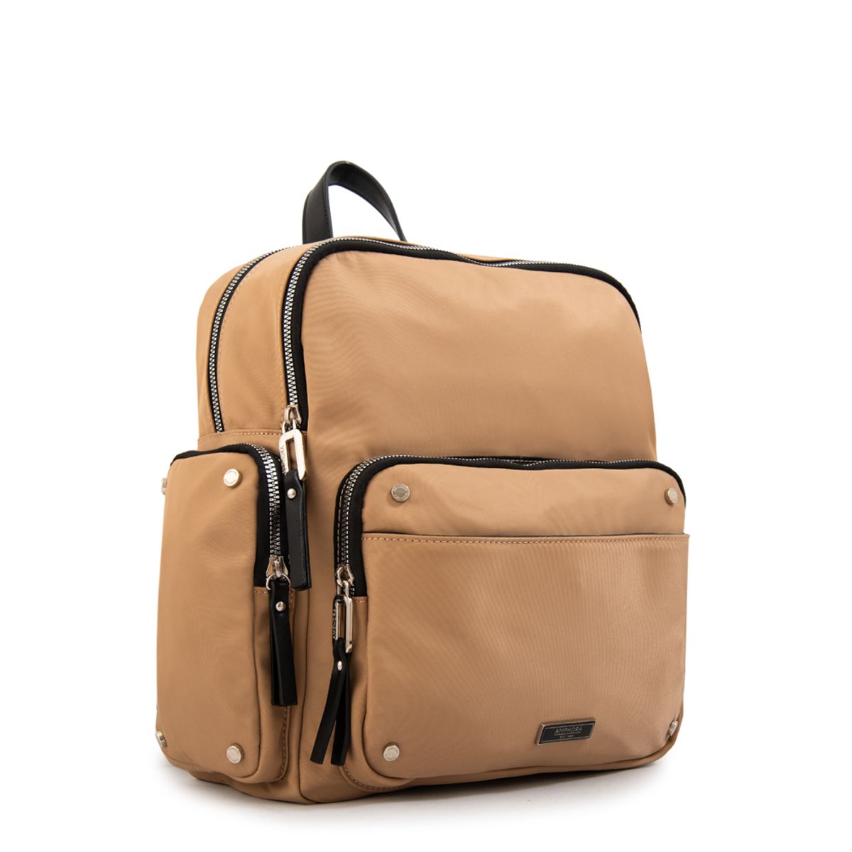 AMPHORA - Mochila sabrina mediana beige oscuro