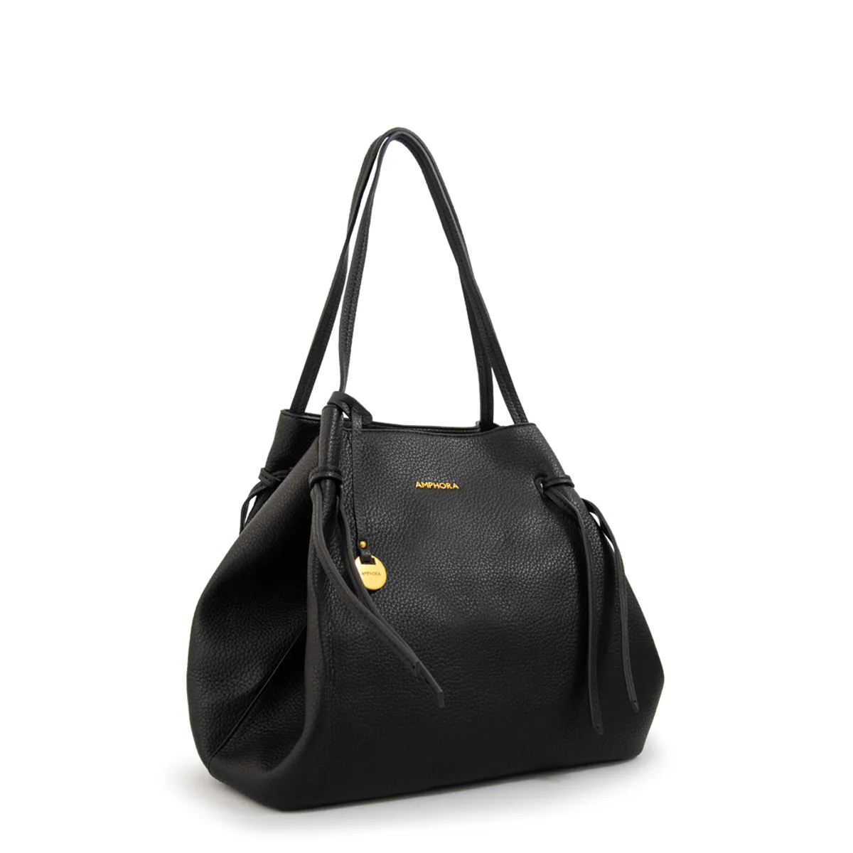 AMPHORA - Cartera tote liria grande negro