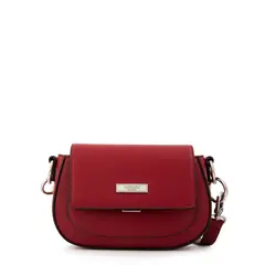 AMPHORA - Cartera bandolera con tapa xime pequeña rojo