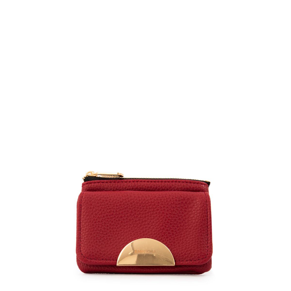 AMPHORA - Monedero con bolsillo frontal naty pequeña rojo oscuro