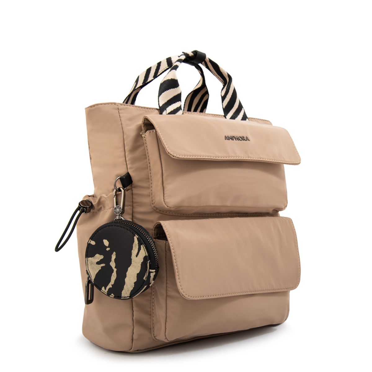 AMPHORA - Mochila francisca mediana beige