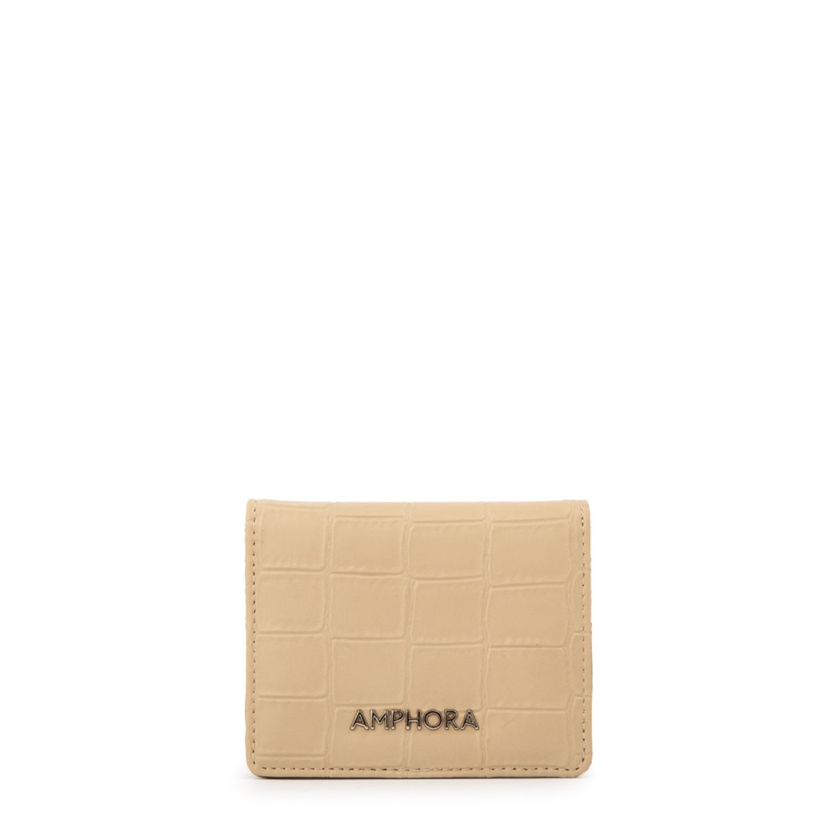AMPHORA - Tarjetero dual pequeña beige