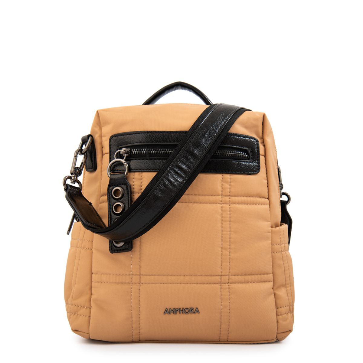 AMPHORA - Mochila jadiz mediana beige