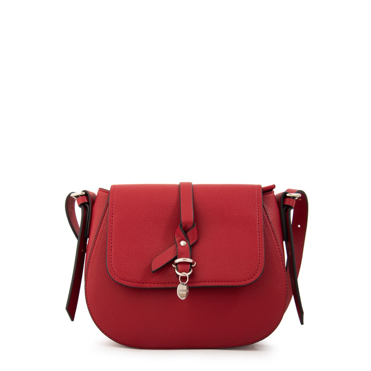 AMPHORA - Cartera bandolera con tapa lesage pequeña rojo