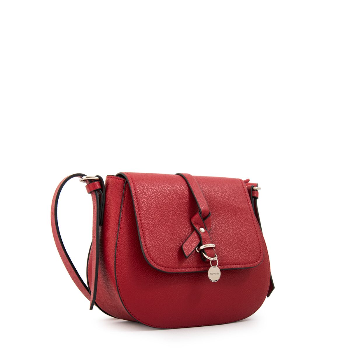 AMPHORA - Cartera bandolera con tapa lesage pequeña rojo