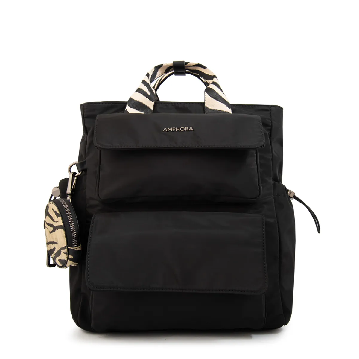 AMPHORA - Mochila francisca mediana negro