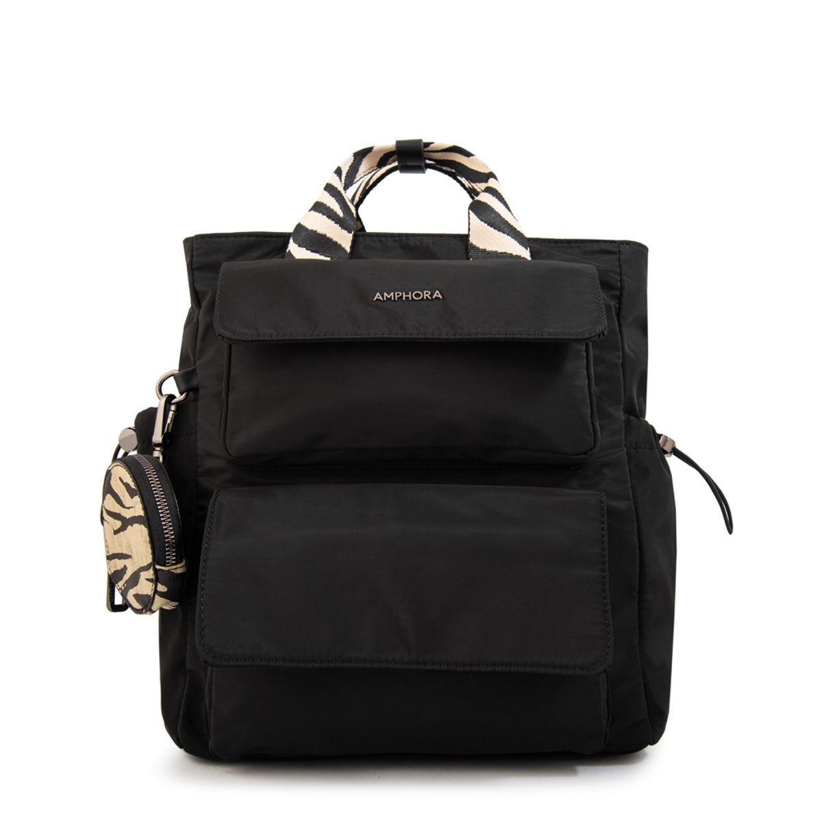 AMPHORA - Mochila francisca mediana negro