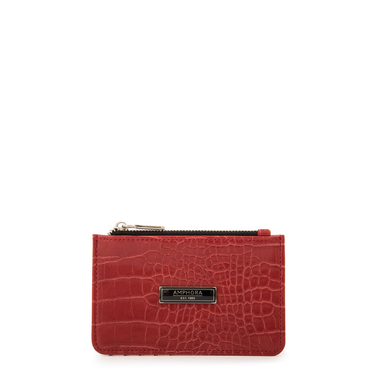 AMPHORA - Tarjetero juana pequeña rojo