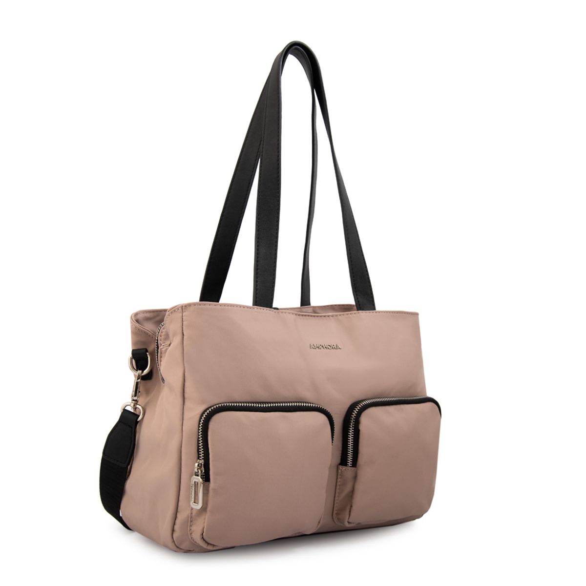 AMPHORA - Cartera tote teri mediana rosa viejo