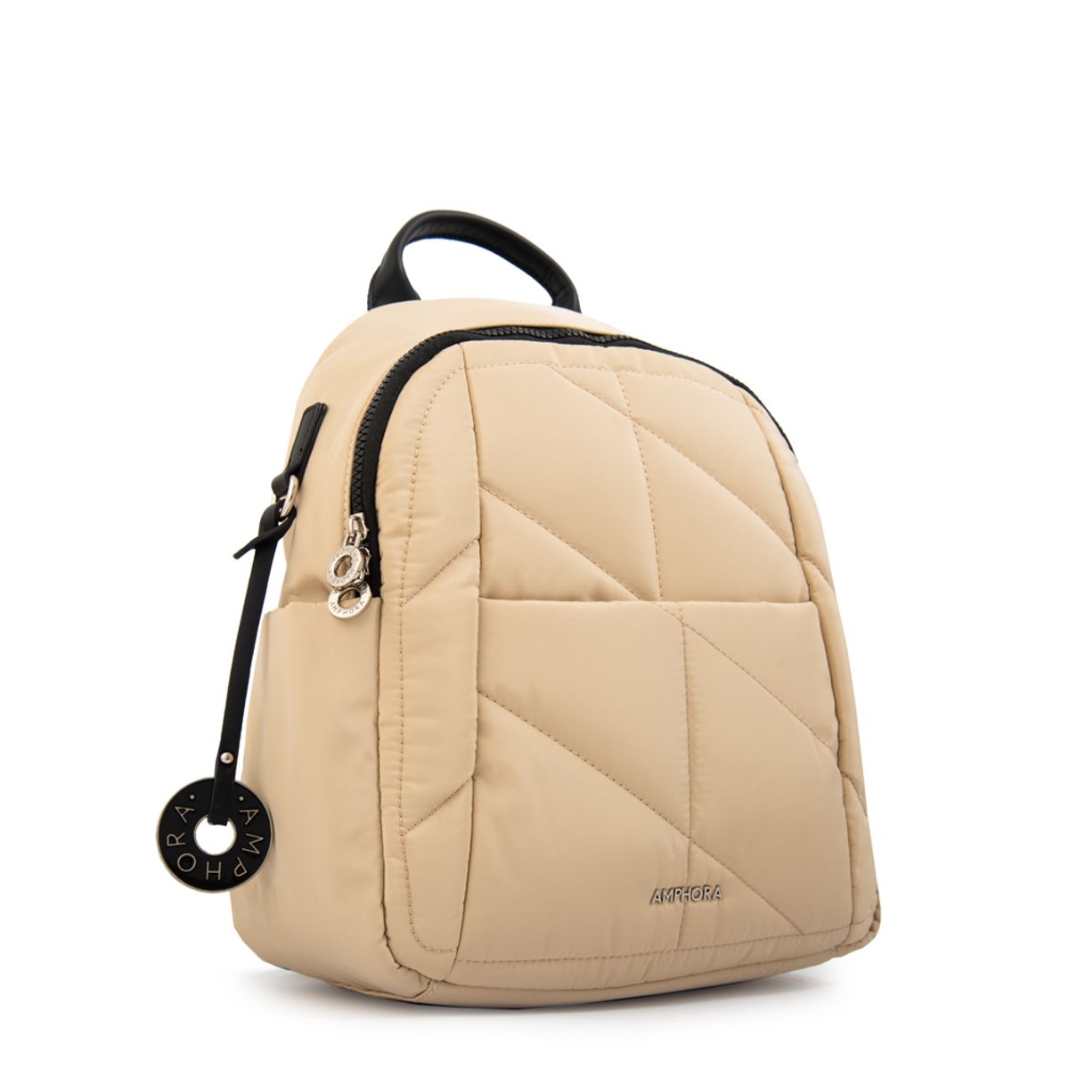 AMPHORA - Mochila alexandra mediana beige