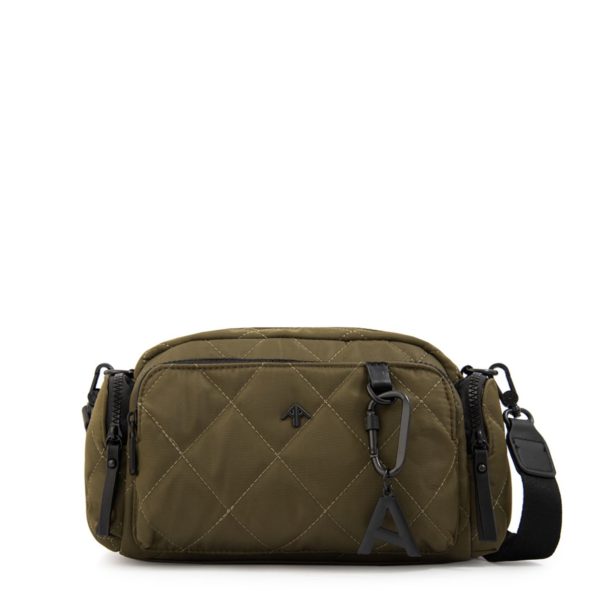 AMPHORA - Cartera bandolera amalia mediana verde oliva