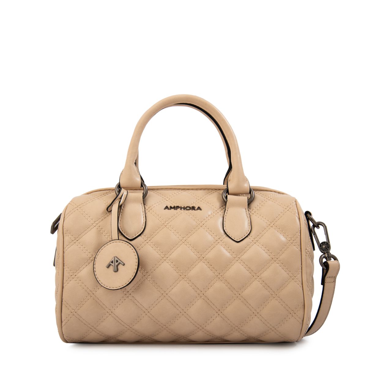 AMPHORA - Cartera tote baul tamy mediana beige