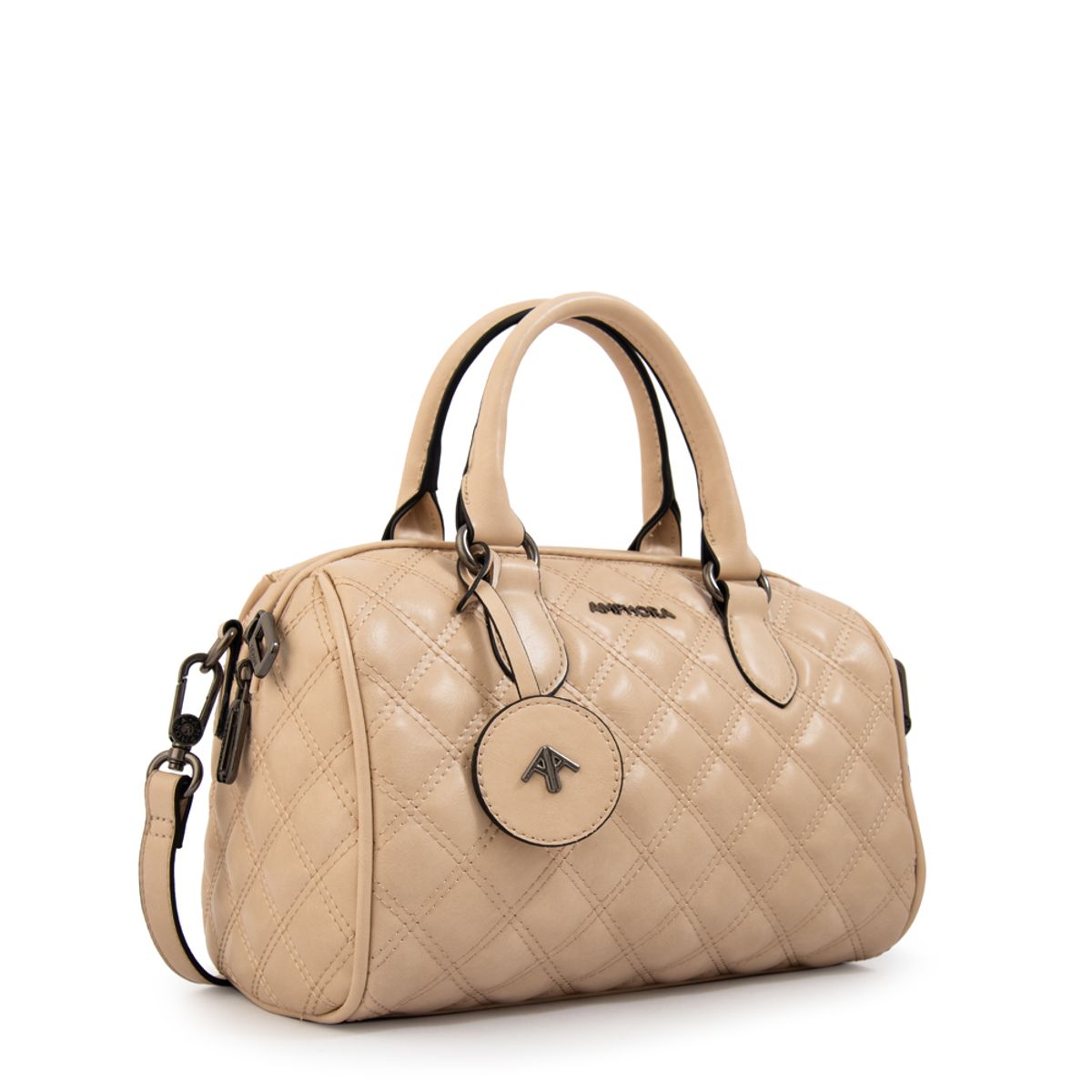 AMPHORA - Cartera tote baul tamy mediana beige
