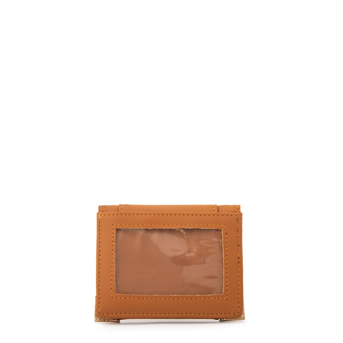 AMPHORA - Tarjetero con ventana corcega pequeña camel