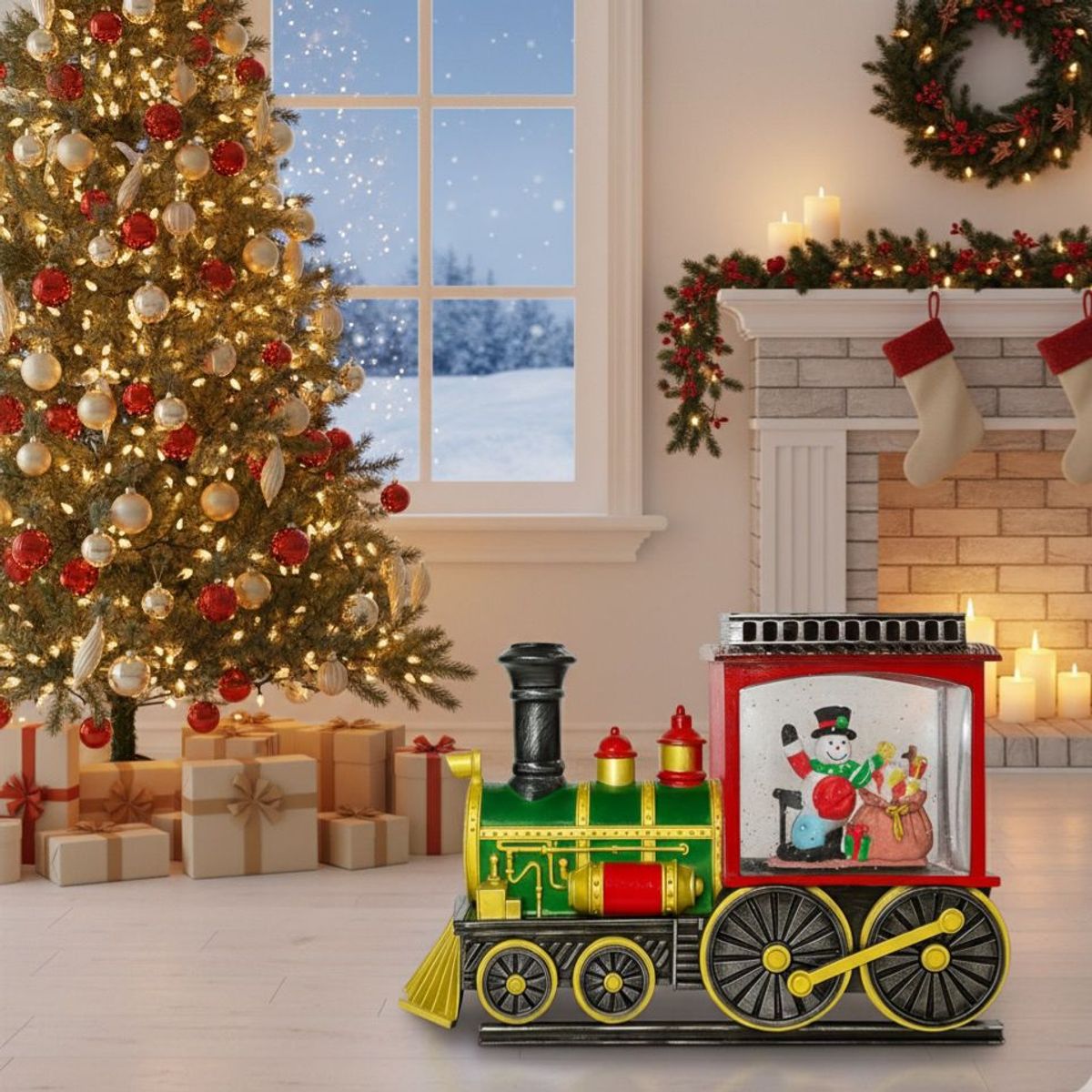 WAKESHOME - Trencito Con Luces Para El Árbol De Pascua