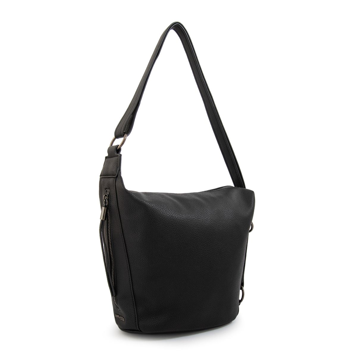 AMPHORA - Cartera corte oval nilo mediana negro