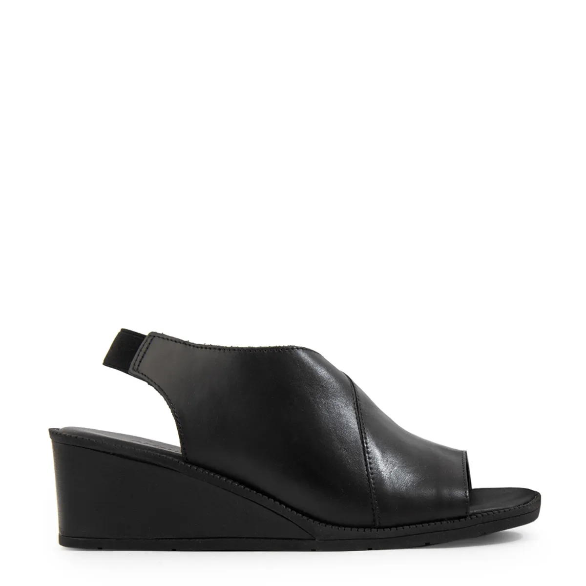 AMPHORA - Sandalia duna cuero negro