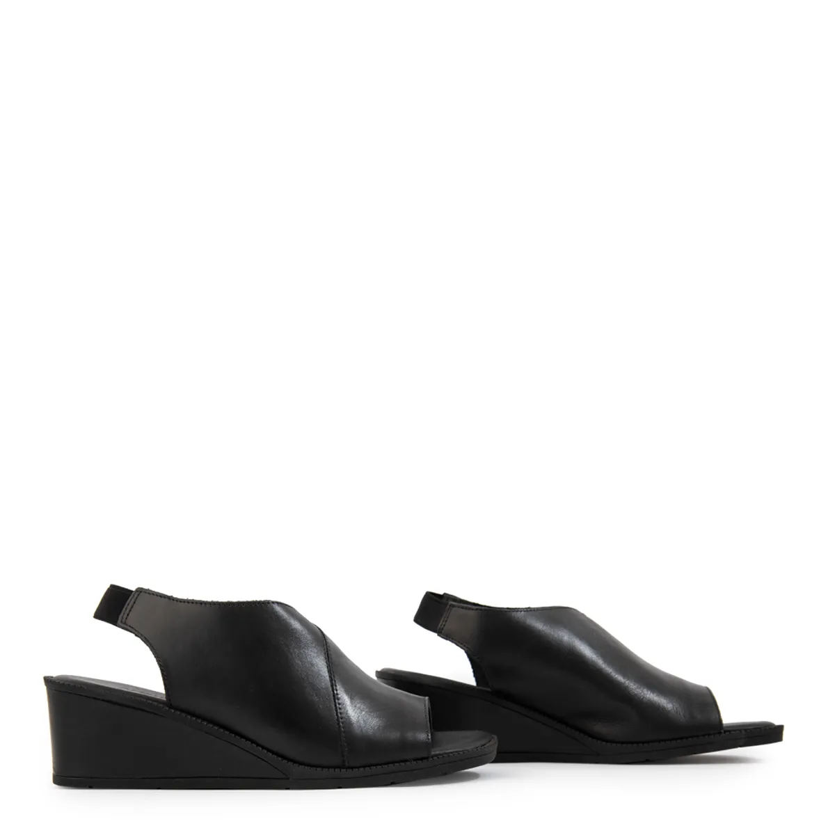 AMPHORA - Sandalia duna cuero negro