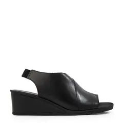 AMPHORA - Sandalia duna cuero negro