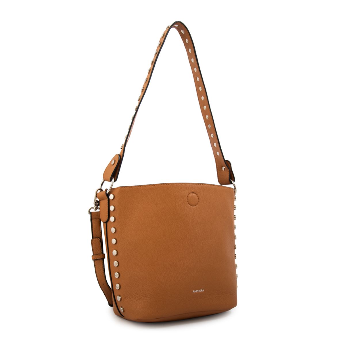 AMPHORA - Cartera bandolera eloisse mediana camel