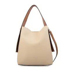 AMPHORA - Cartera corte recto iris mediana blanco crudo