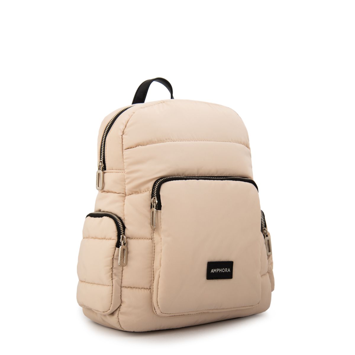 AMPHORA - Mochila melina mediana beige