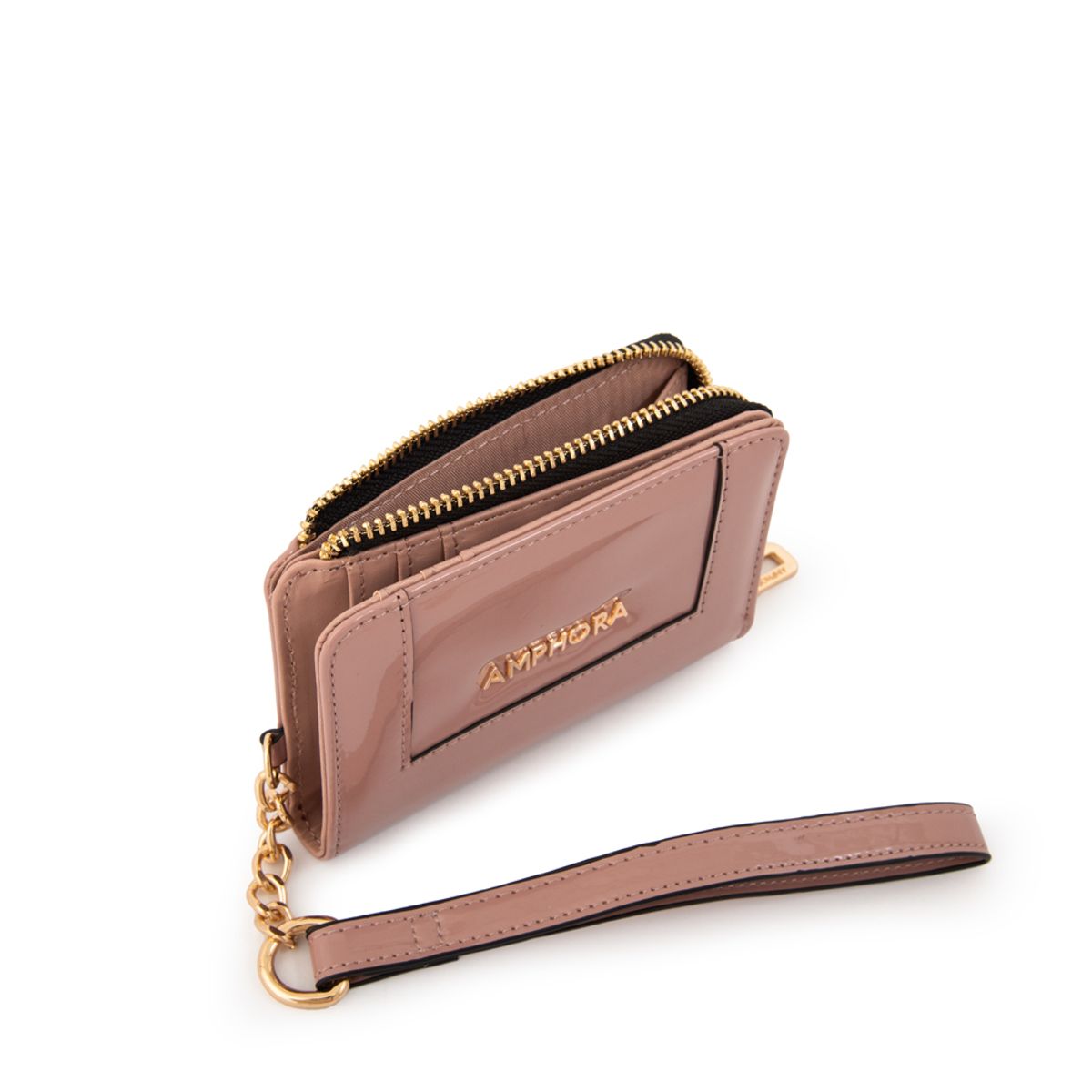 AMPHORA - Billetera cristal pequeña rosa viejo