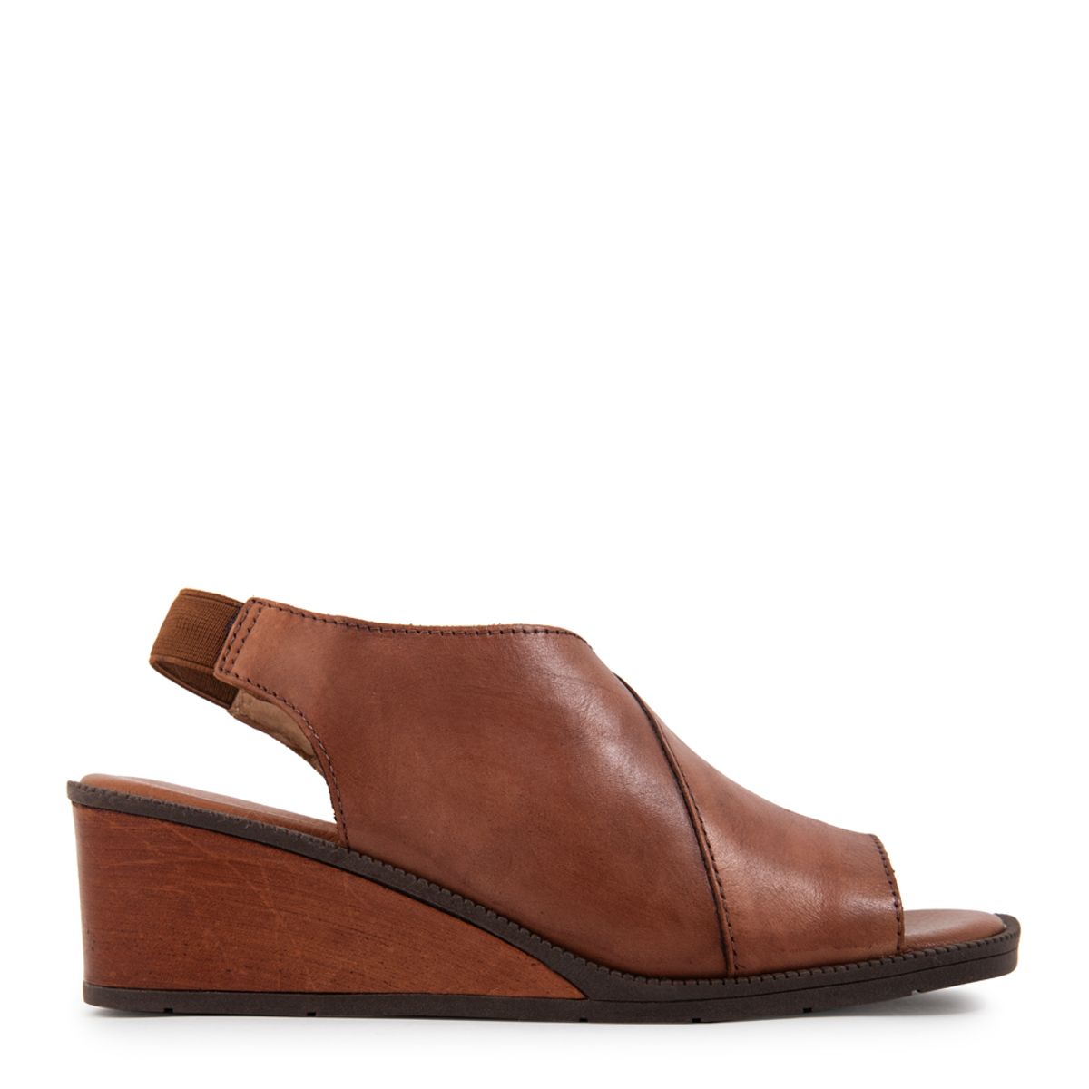 AMPHORA - Sandalia duna cuero café