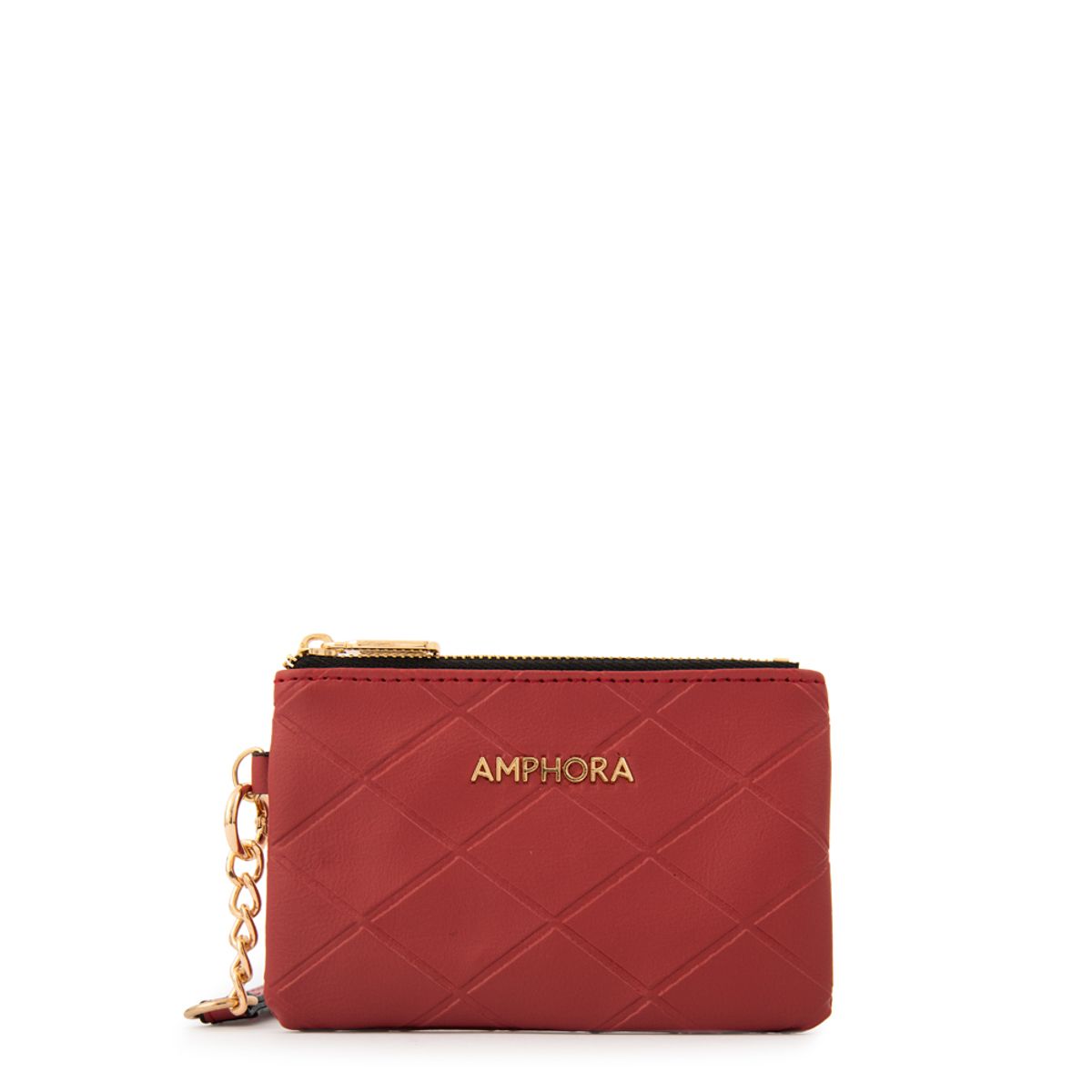 AMPHORA - Monedero suiza pequeña rojo oscuro