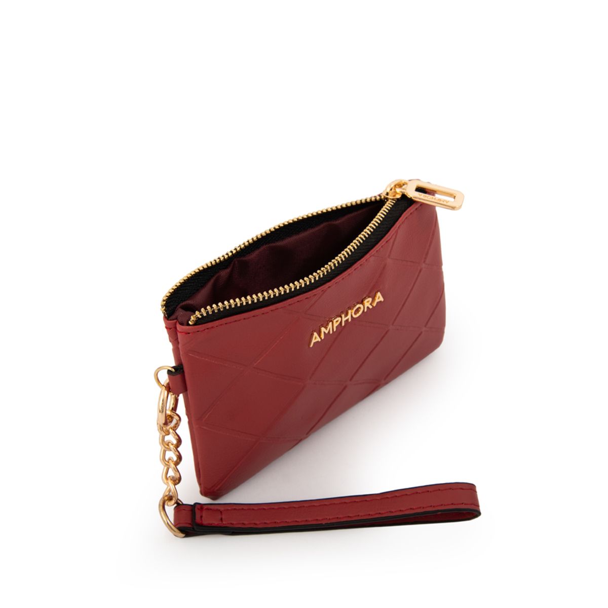 AMPHORA - Monedero suiza pequeña rojo oscuro