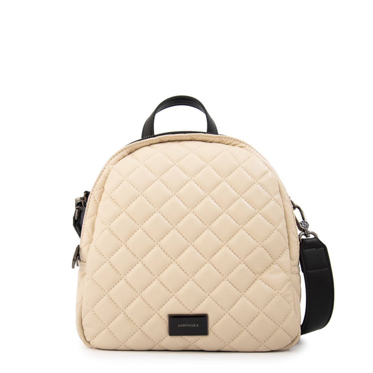 AMPHORA - Mochila bugi mediana blanco crudo