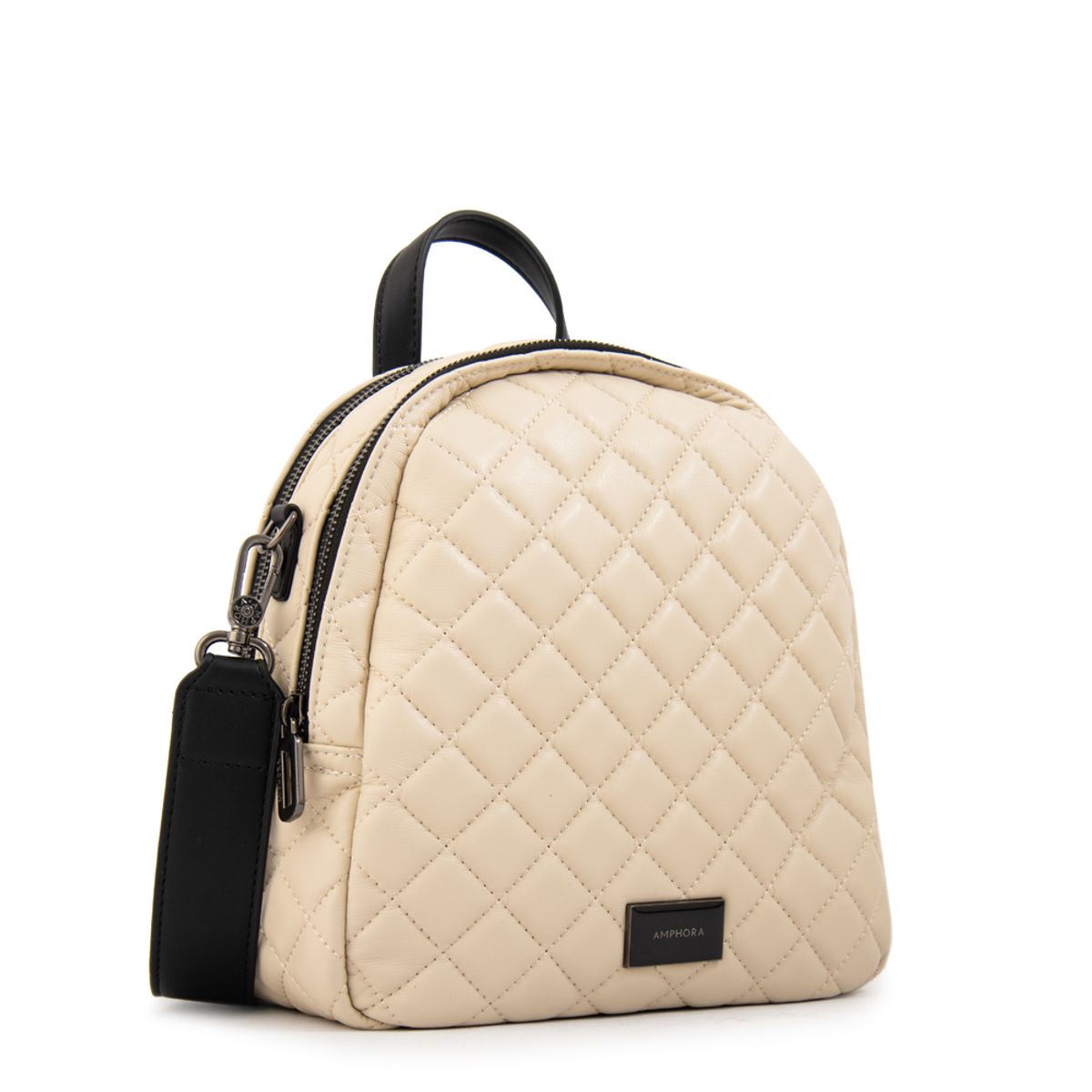 AMPHORA - Mochila bugi mediana blanco crudo
