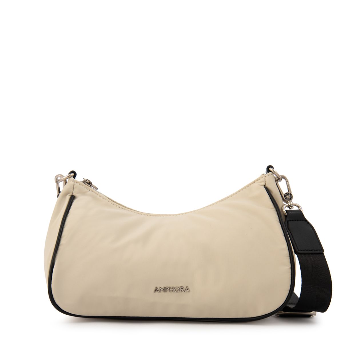 AMPHORA - Cartera bandolera catalina pequeña blanco crudo