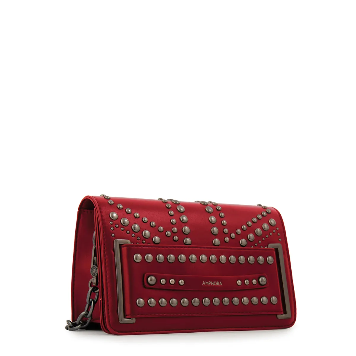 AMPHORA - Cartera bandolera con tapa inglaterra pequeña rojo
