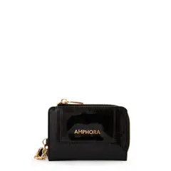 AMPHORA - Billetera cristal pequeña negro