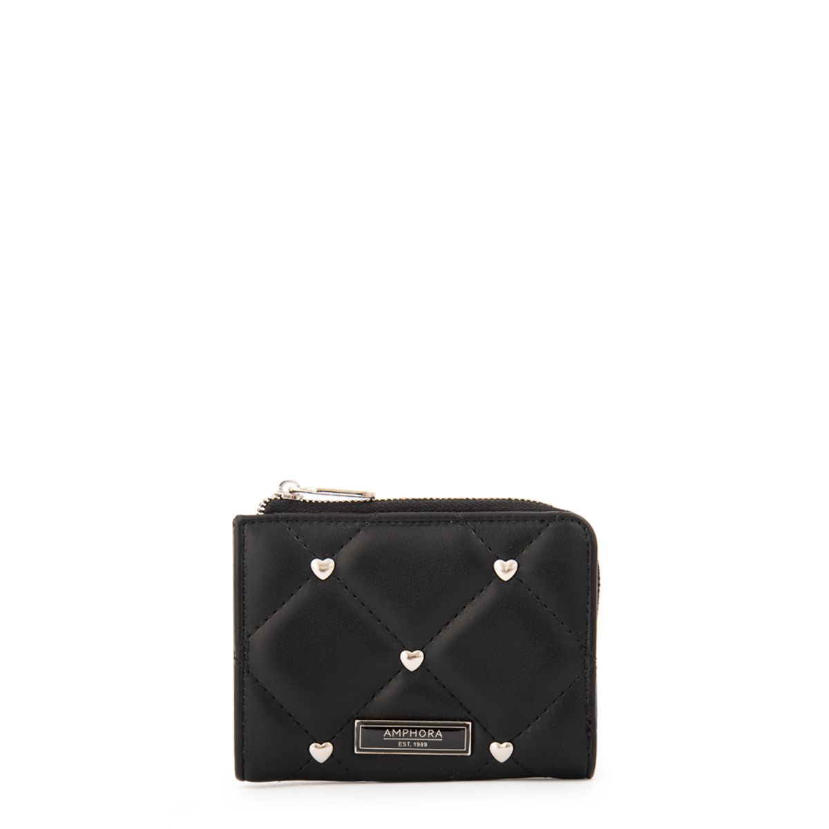 AMPHORA - Billetera heder pequeña negro