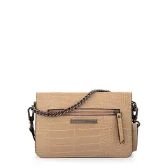 AMPHORA - Cartera bandolera anaya pequeña beige oscuro