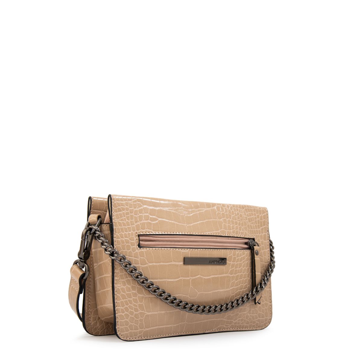 AMPHORA - Cartera bandolera anaya pequeña beige oscuro