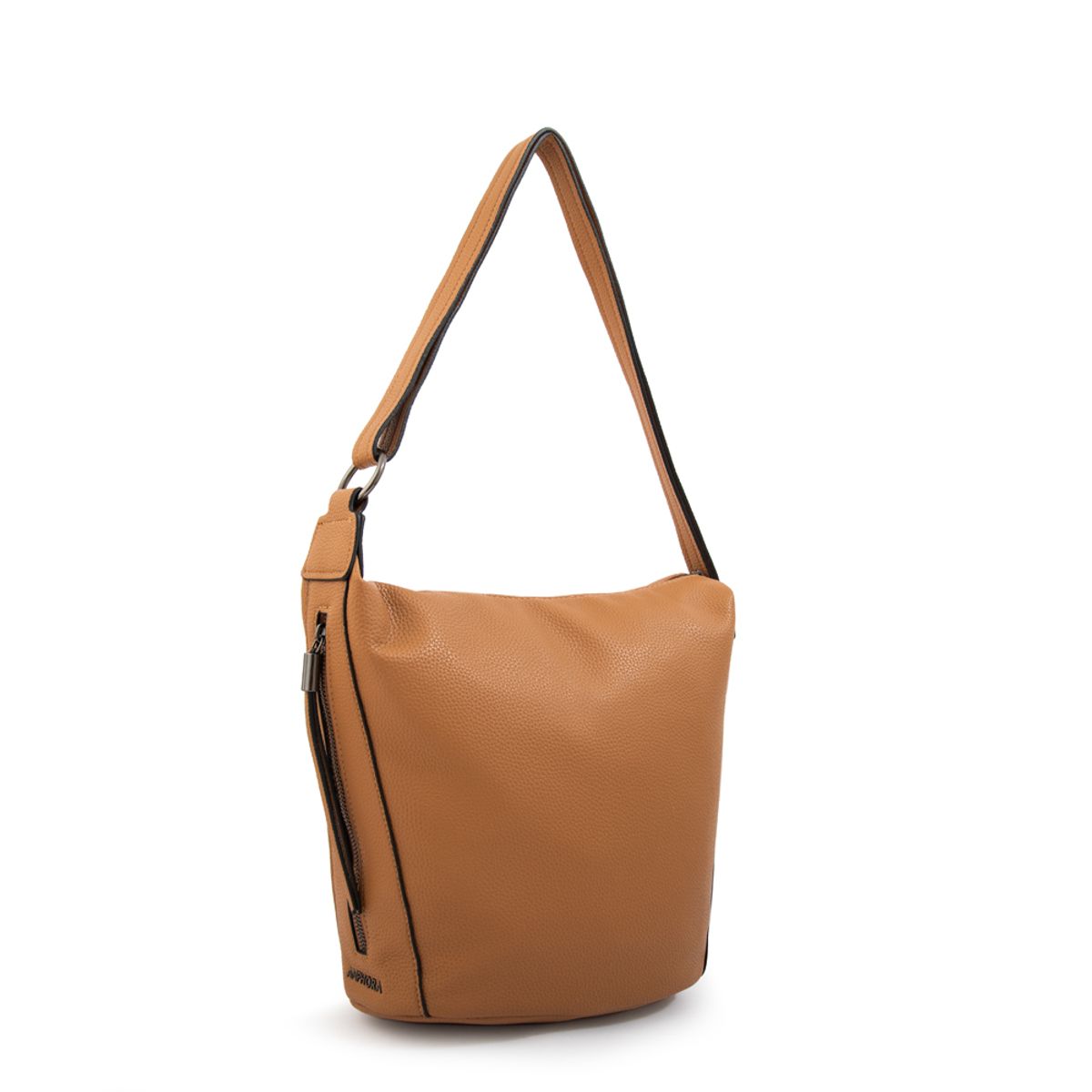 AMPHORA - Cartera corte oval nilo mediana camel