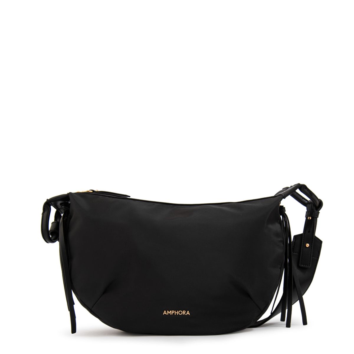 AMPHORA - Cartera bandolera felie mediana negro