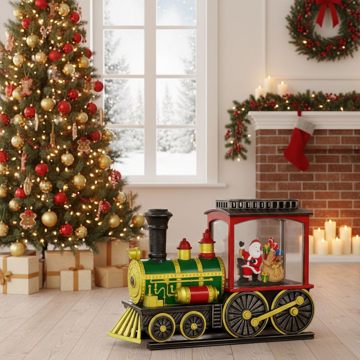 WAKESHOME - Trencito Con Luces Para El Árbol De Pascua